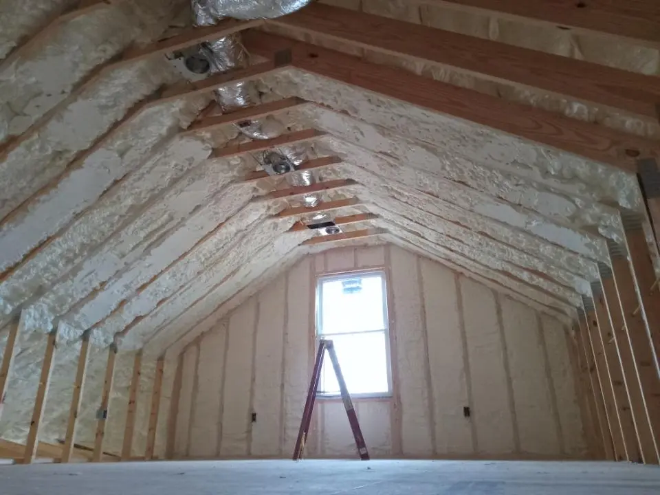 Spray foam roofing application for Crawl Space Insulation project in Bound Brook